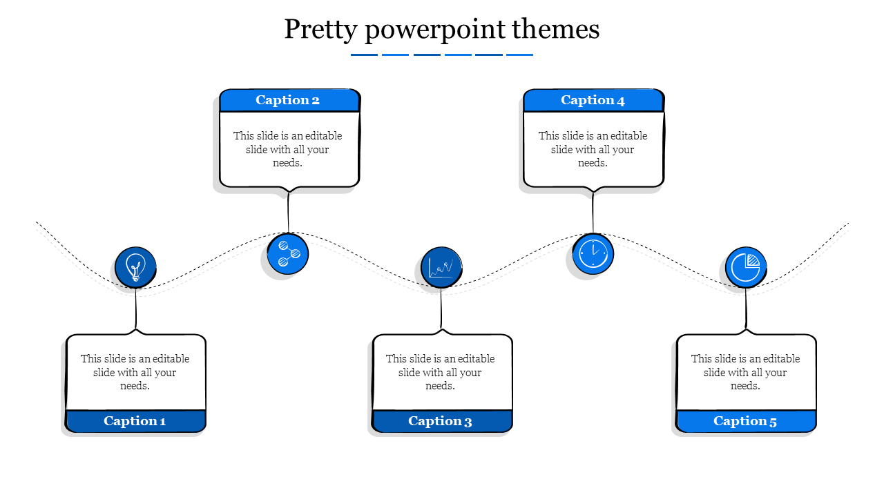 pretty powerpoint themes-Blue